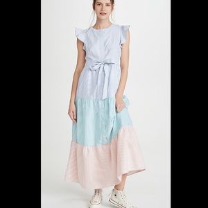 English Factory Blocking it Out seersucker maxi M